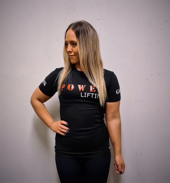 T-shirt Powerlifting gummigrip lady